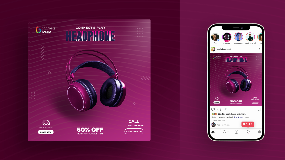 Gadget Promotion Sale Banner for Social Media & Instagram Post