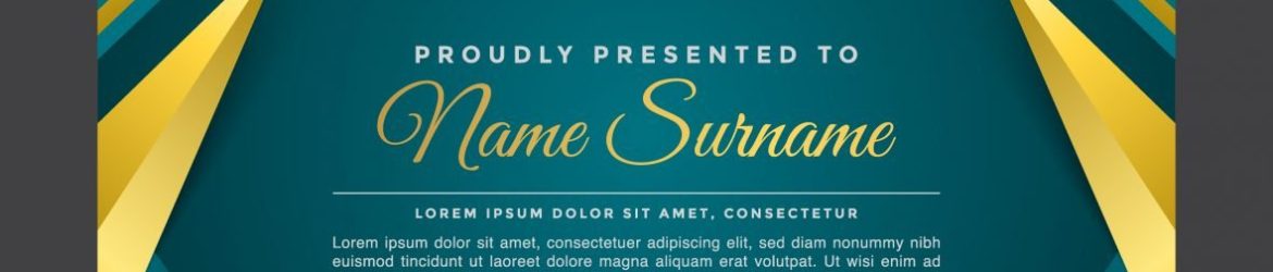 Geometric premium golden multipurpose certificate template