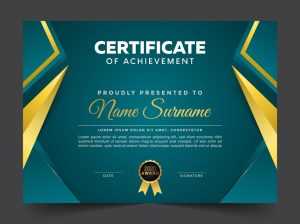 Geometric premium golden multipurpose certificate template