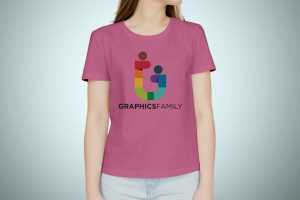 GIRL TSHIRT ARTWORK MOCKUP