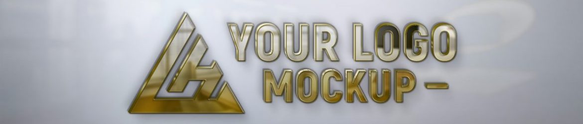 Glass Effects Logo Mockup On Office Background Glass Effects Logo Mockup On Office Background