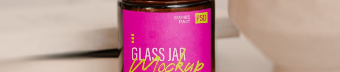 Glass Jar Design Mockup Template