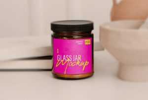 Glass Jar Design Mockup Template