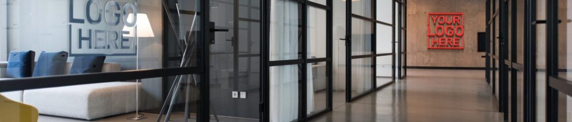 Glass Panel Logo Mockup