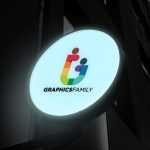 Glowing Circular Shop Sign Logo Mockup - Download Grátis Glowing Circular Shop Sign Logo Mockup