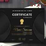 Gold and Black Certificate Design Template