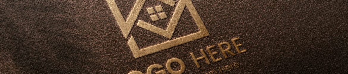 Gold foil logo mockup