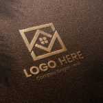 Gold foil logo mockup