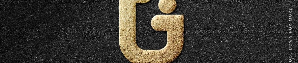 Gold Foil Logo Mockup Free PSD