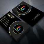 Gold PSD Visiting Card Design