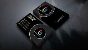 Gold PSD Visiting Card Design