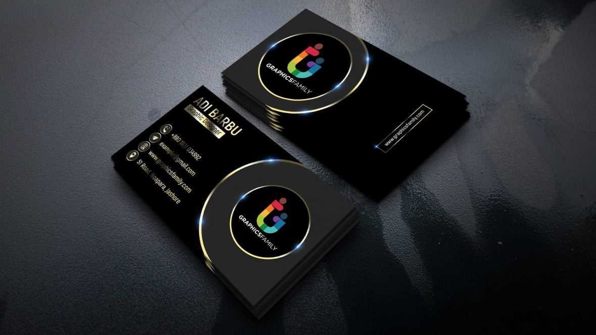 Gold PSD Visiting Card Design