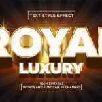 Golden 3D Text Style Effect