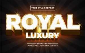 Golden 3D Text Style Effect