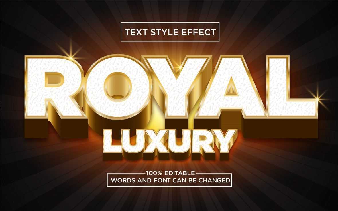 Golden 3D Text Style Effect