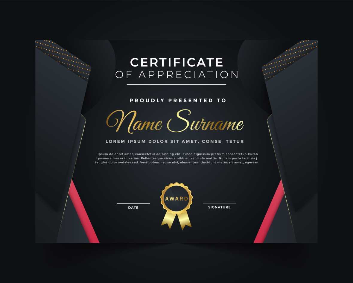 Golden Diploma Certificate Template