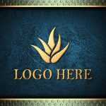 Golden Logo Mockup with Luxury Background