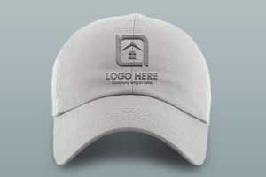 Gray Cap Logo Mockup