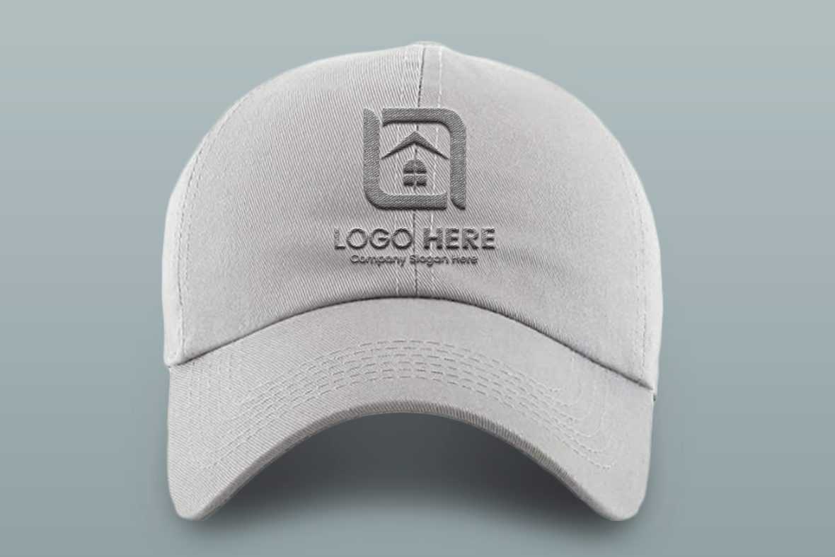 Gray Cap Logo Mockup
