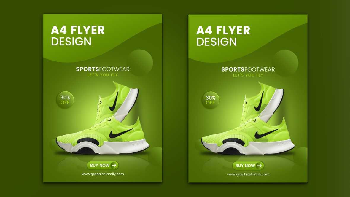 Green A4 Flyer Design