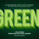 Green Retro Text Effect