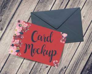Greeting Card PSD Mockup