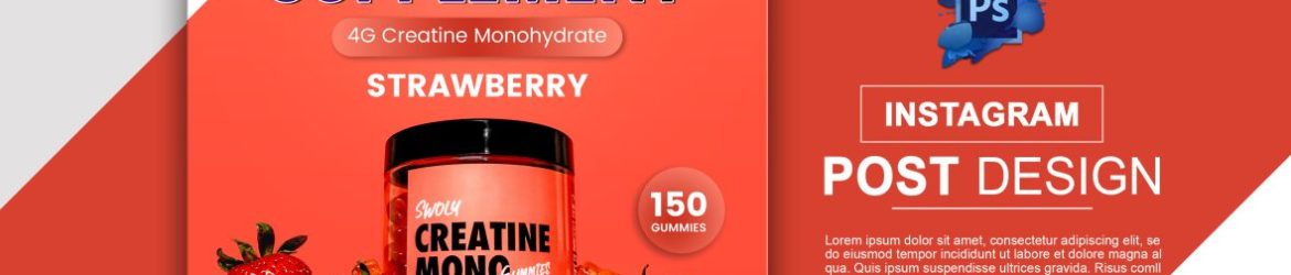 Gym Supplement Social Media Ad Banner Design