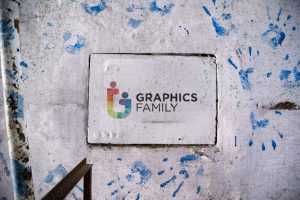 Hand Printed Wall Logo Mockup