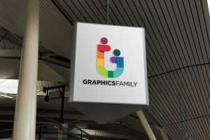 Hanging Board Logo Mockup