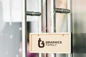 Hanging Frame Wooden Logo Mockup