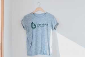 Haze Gray T-Shirt Logo Mockup