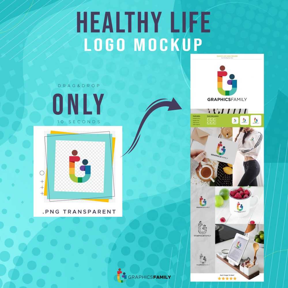 Healthy Life Logo Preview Mockup