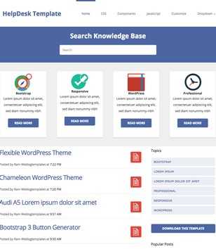 HelpDesk Theme Responsive