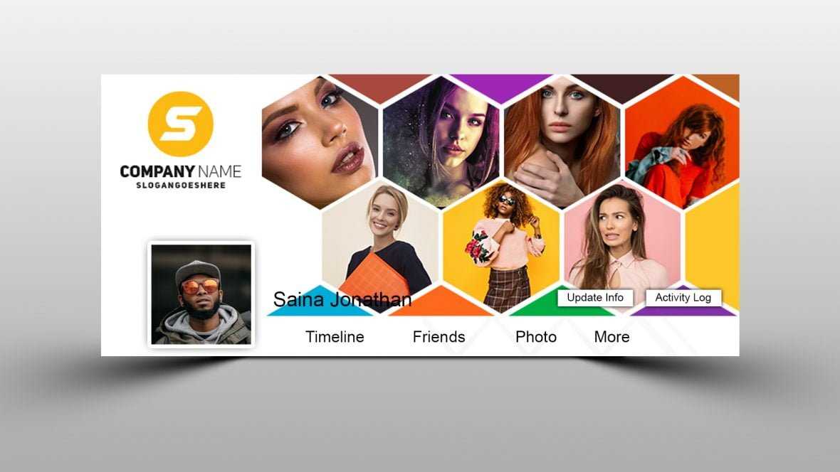 Hexagon Photos Facebook Cover Design