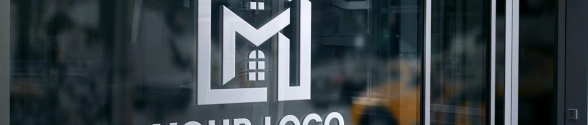 High-Quality Free PSD 3D Glass Window Logo Mockup