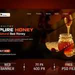 Honey Web Banner Design - Download Grátis Honey Web Banner Design