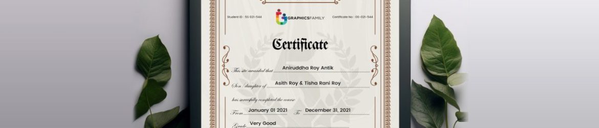 Hotel Management & Tourism Training Certificate Template Design