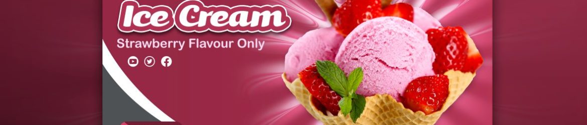 Ice Cream Website Product Banner Design