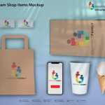 Icecream Shop Item Mockup - Download Grátis Icecream Shop Item Mockup