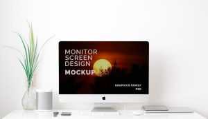 iMac Screen Minimal Mockup