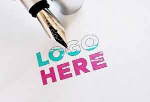 Ink Pen Logo Mockup
