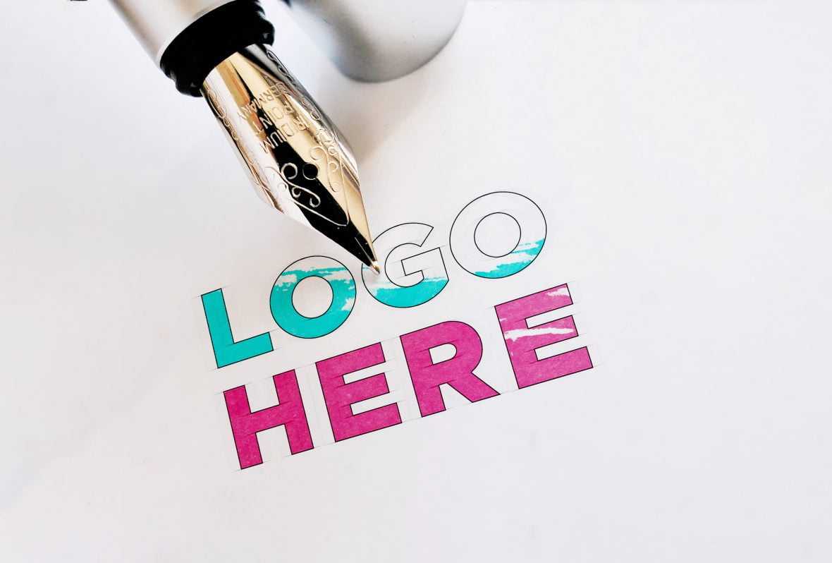 Ink Pen Logo Mockup
