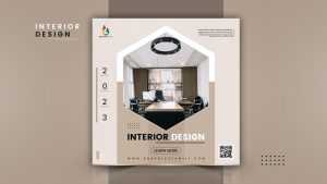 Interior design social media posts template