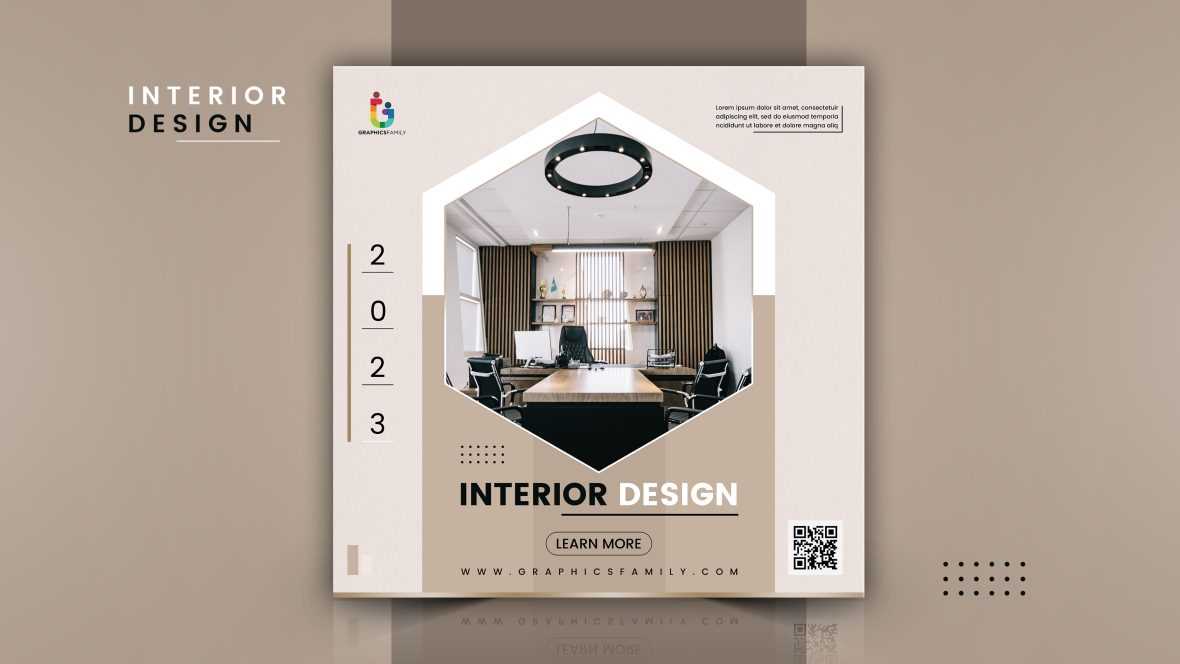 Interior design social media posts template
