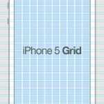 iPhone 5 Wireframe Grid PSD
