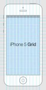 iPhone 5 Wireframe Grid PSD