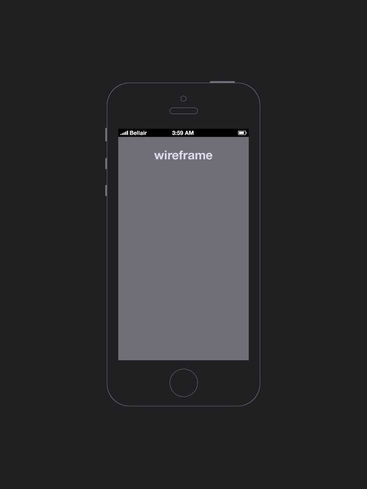 iPhone 5 Wireframe