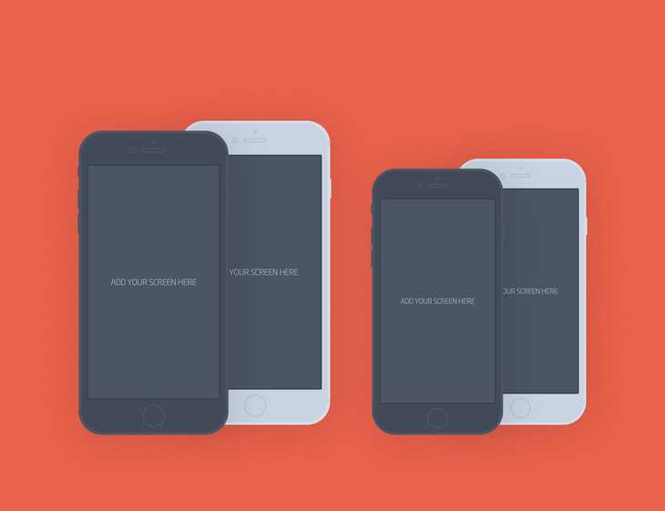 iPhone 6 Plus Flat Mockup