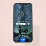 iPhone Screen Design Mockup Free PSD