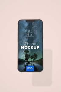 iPhone Screen Design Mockup Free PSD